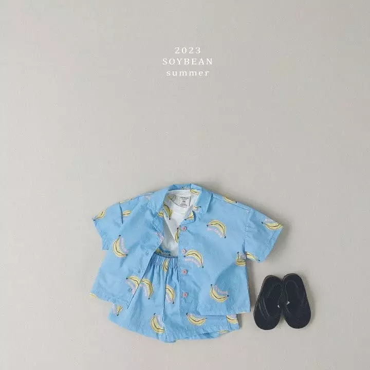 Soybean - Korean Children Fashion - #littlefashionista - Banana Open Top Bottom Set - 3