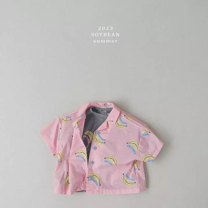 Soybean - Korean Children Fashion - #littlefashionista - Banana Open Top Bottom Set - 4