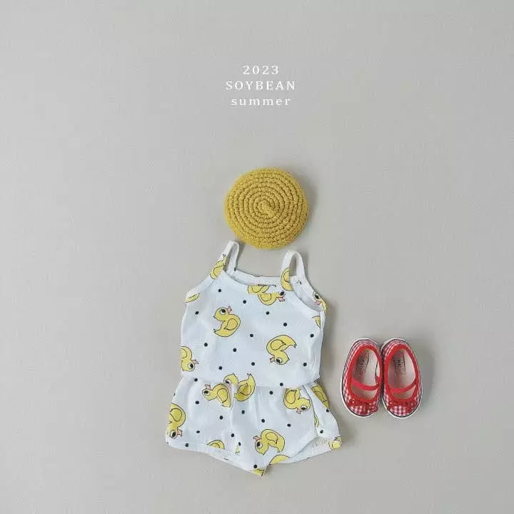 Soybean - Korean Children Fashion - #magicofchildhood - Lover Duck Top Bottom Set - 2