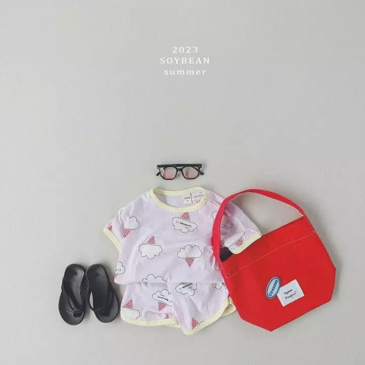 Soybean - Korean Children Fashion - #minifashionista - Ice Cream Top Bottom Set