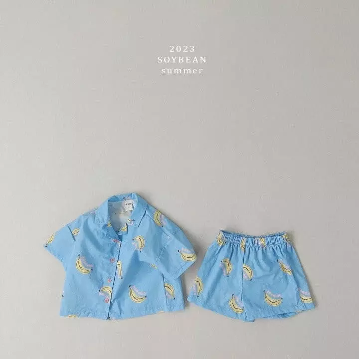 Soybean - Korean Children Fashion - #minifashionista - Banana Open Top Bottom Set - 5