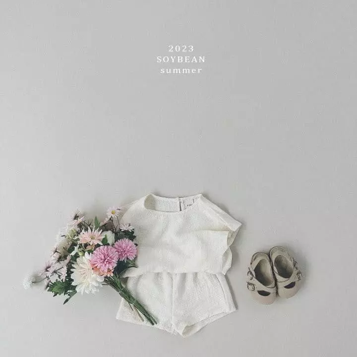 Soybean - Korean Children Fashion - #minifashionista - Air Conditioner Top Bottom Set