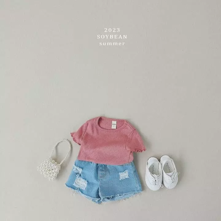 Soybean - Korean Children Fashion - #magicofchildhood - Demage Denim Shorts - 4