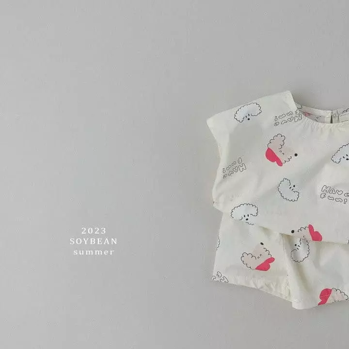 Soybean - Korean Children Fashion - #minifashionista - Cute Puddle Top Bottom Set - 7