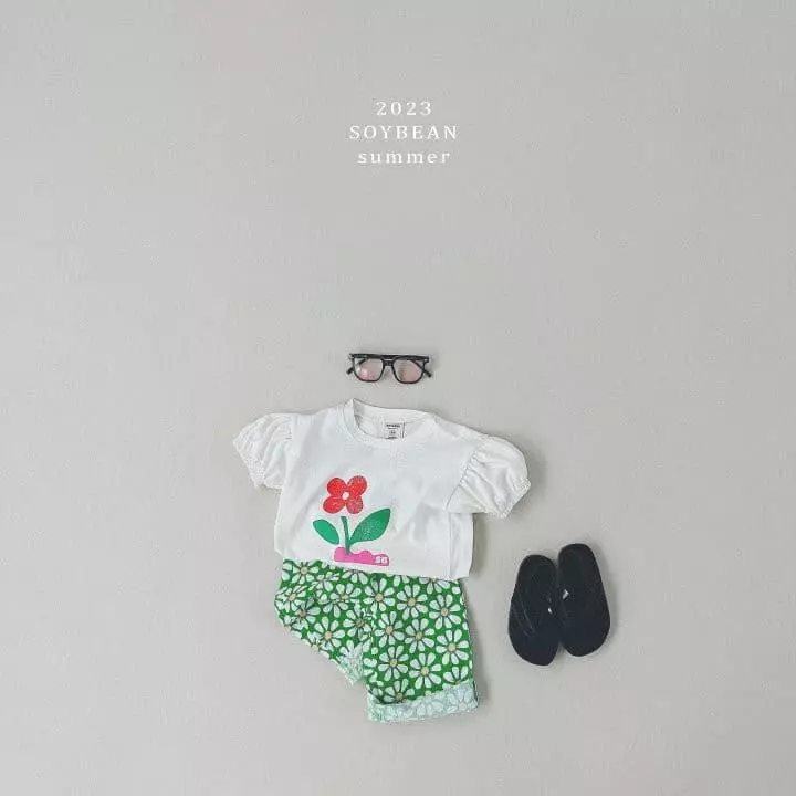 Soybean - Korean Children Fashion - #prettylittlegirls - Puff Flower Tee