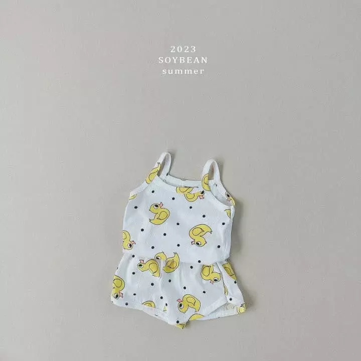 Soybean - Korean Children Fashion - #minifashionista - Lover Duck Top Bottom Set - 4