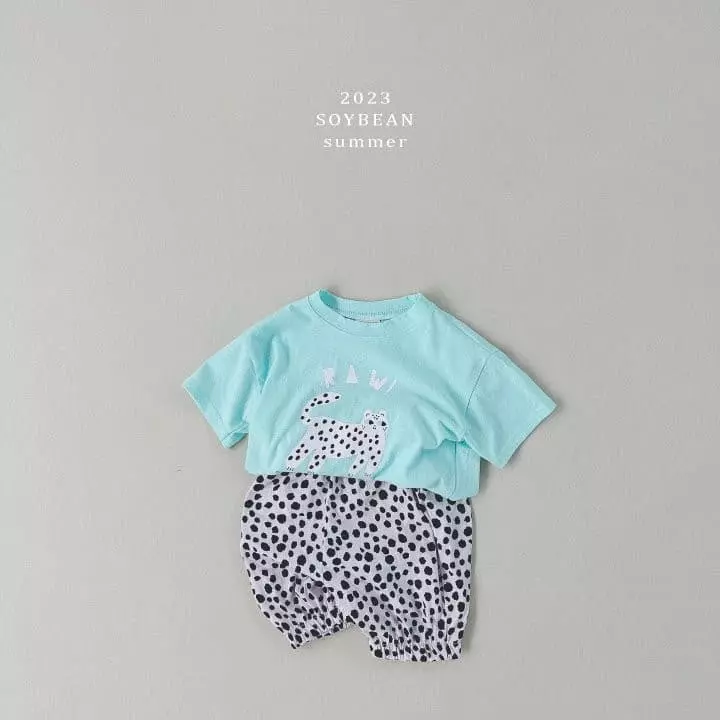 Soybean - Korean Children Fashion - #stylishchildhood - Leopard Top Bottom Set - 6
