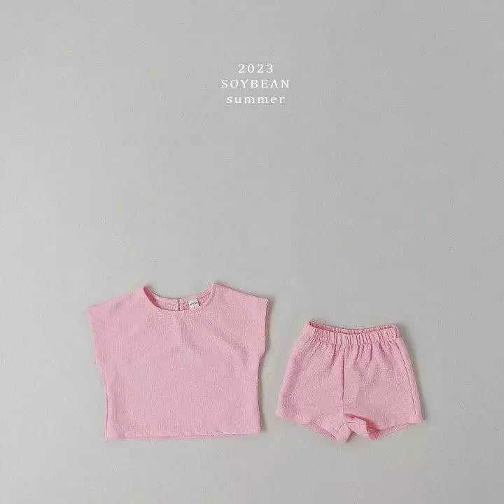 Soybean - Korean Children Fashion - #stylishchildhood - Air Conditioner Top Bottom Set - 5