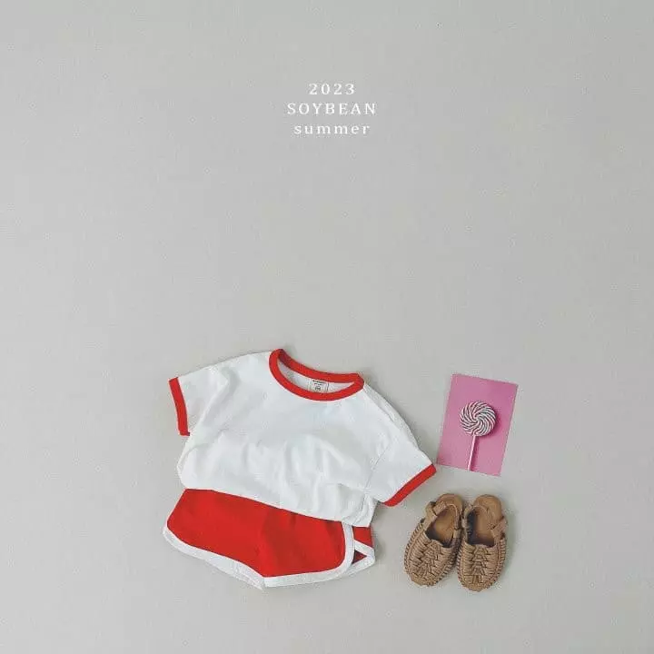Soybean - Korean Children Fashion - #todddlerfashion - Macaroon Top Bottom Dry - 2