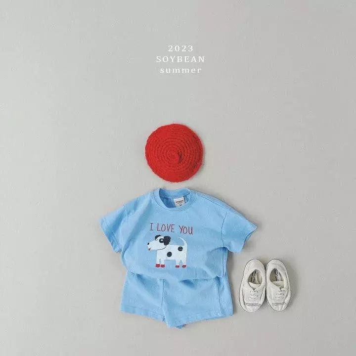 Soybean - Korean Children Fashion - #todddlerfashion - Merong Puppy Top Bottom Set