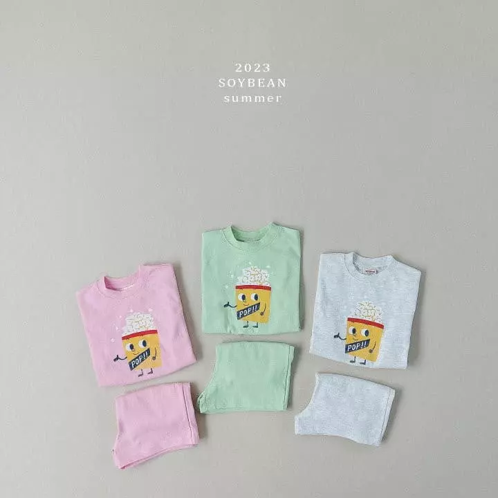 Soybean - Korean Children Fashion - #todddlerfashion - Pop Corn Top Bottom Set - 4