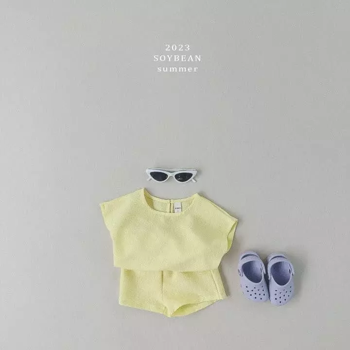 Soybean - Korean Children Fashion - #todddlerfashion - Air Conditioner Top Bottom Set - 4