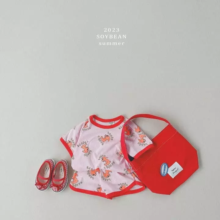 Soybean - Korean Children Fashion - #toddlerclothing - Bunnt Piping Top Bottom Set