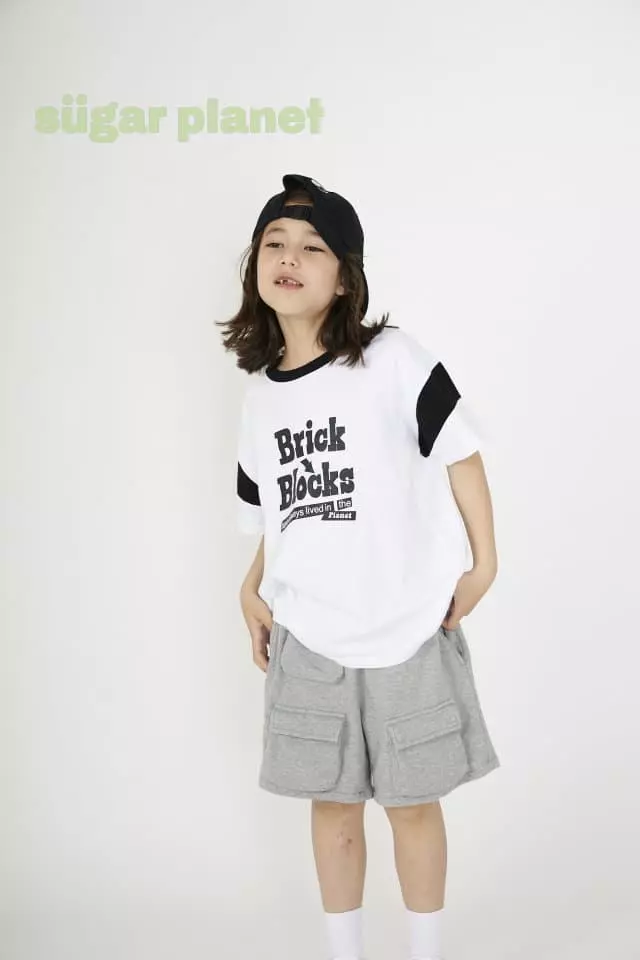 Sugar Planet - Korean Children Fashion - #kidzfashiontrend - Brick Block Color Tee - 4