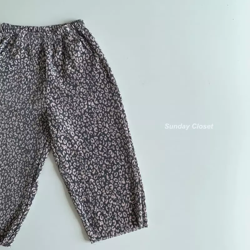 Sunday Closet - Korean Children Fashion - #designkidswear - Leopard Pleats Pants - 3