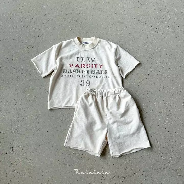 The Lalala - Korean Children Fashion - #minifashionista - Basket Ball Top Bottom Set - 2