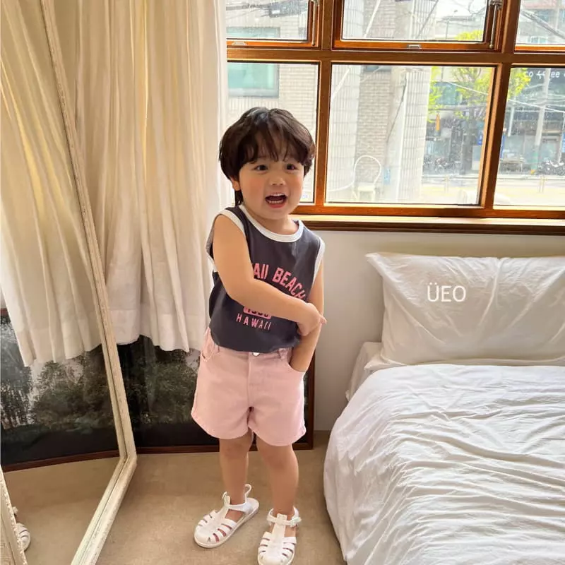 U Eo - Korean Children Fashion - #childrensboutique - Hawaii Piping Sleeveless - 2