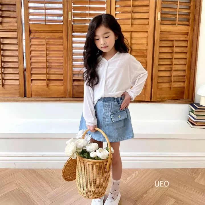 U Eo - Korean Children Fashion - #fashionkids - Pocket Denim Skirt - 5
