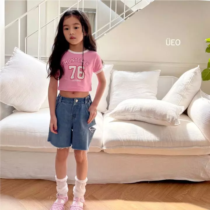 U Eo - Korean Children Fashion - #kidsshorts - 76 Crop Tee - 5