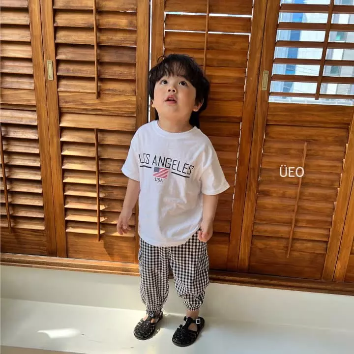 U Eo - Korean Children Fashion - #kidsshorts - Check Gunbbang Pants - 7