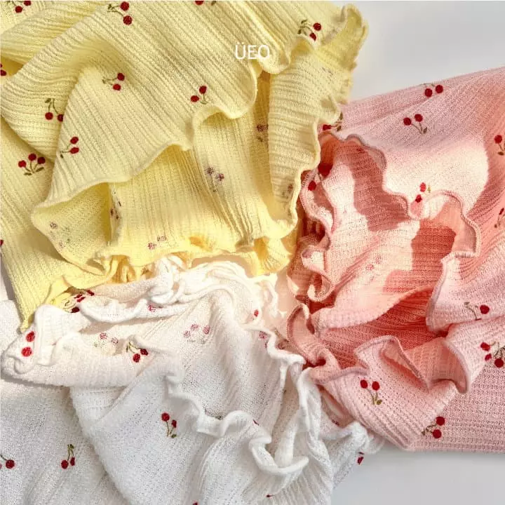 U Eo - Korean Children Fashion - #kidzfashiontrend - Cherry Pleats Top Bottom Set - 11