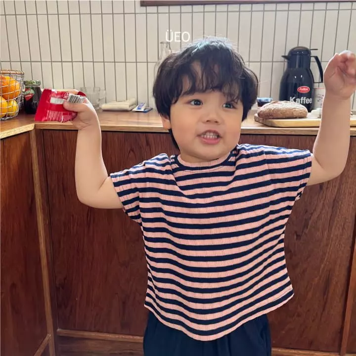 U Eo - Korean Children Fashion - #magicofchildhood - Stripes Plat Tee - 8