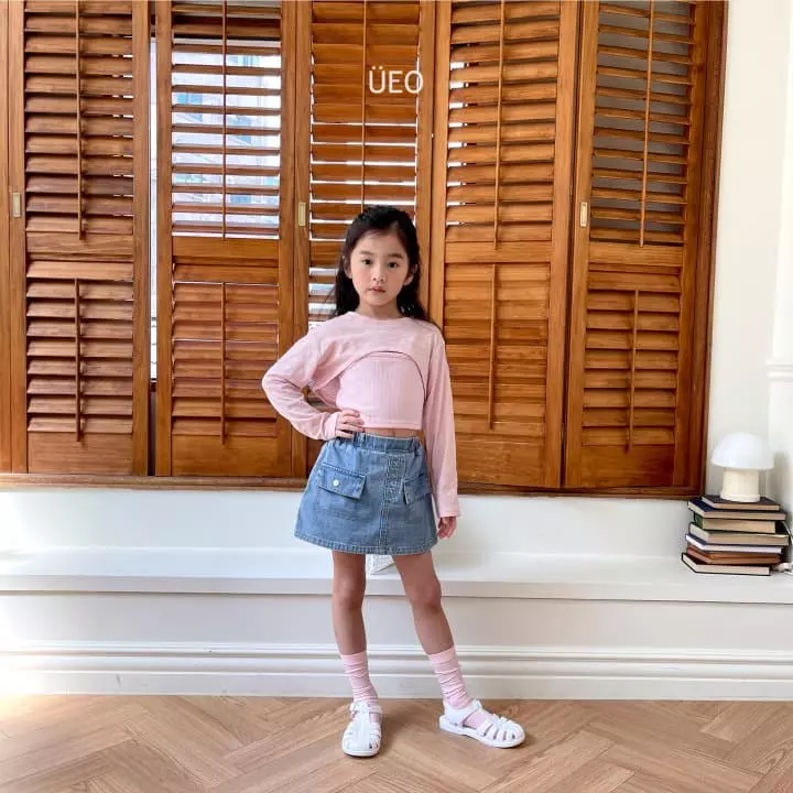U Eo - Korean Children Fashion - #minifashionista - Pocket Denim Skirt - 12