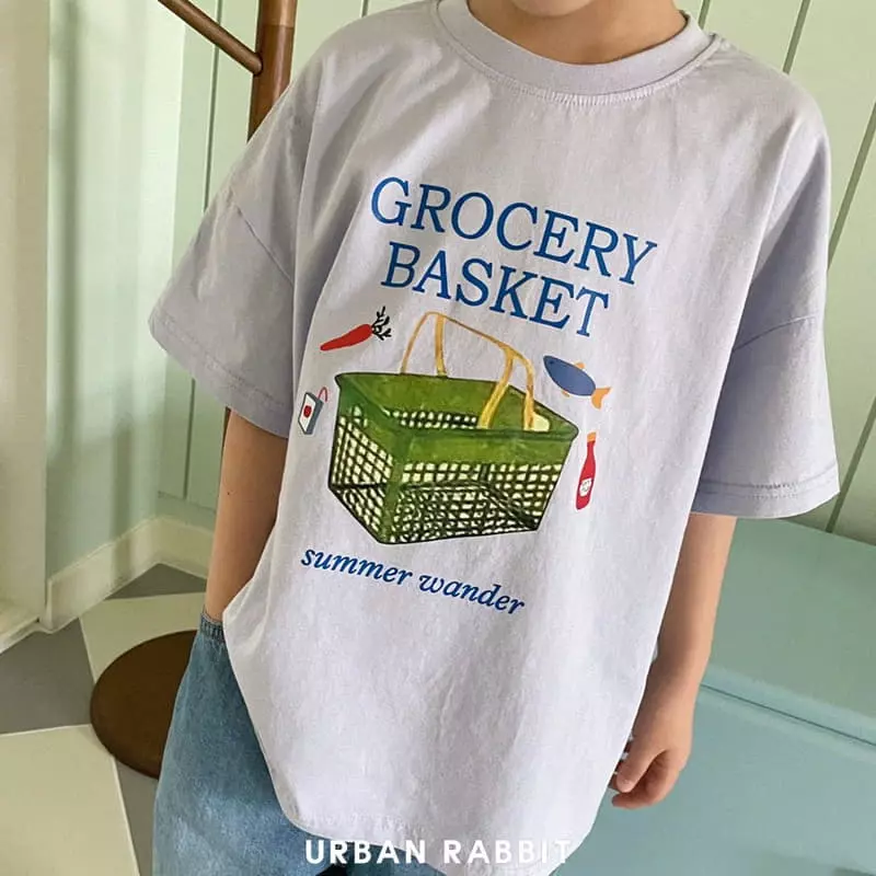 Urban Rabbit - Korean Children Fashion - #designkidswear - Green Basket Tee - 8