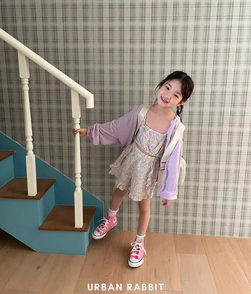 Urban Rabbit - Korean Children Fashion - #kidsshorts - Aloha Frill Top Set Up - 11