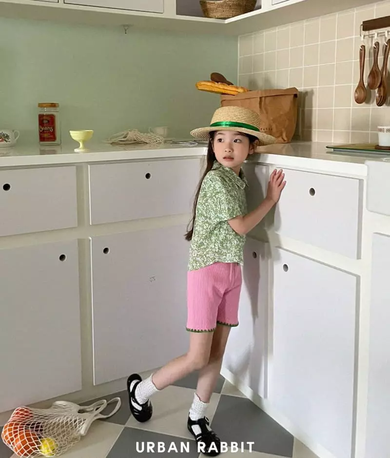 Urban Rabbit - Korean Children Fashion - #kidsshorts - Flower Crop Shirt - 5