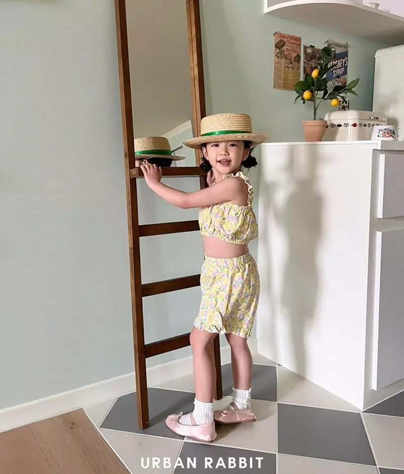 Urban Rabbit - Korean Children Fashion - #littlefashionista - Aloha Frill Top Set Up