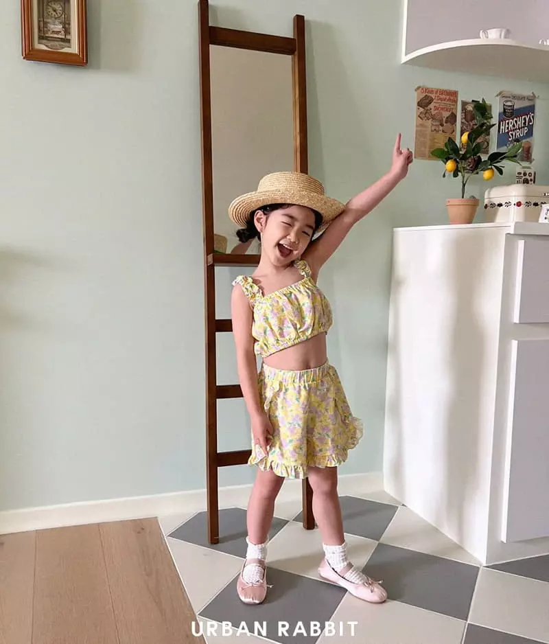 Urban Rabbit - Korean Children Fashion - #minifashionista - Aloha Frill Top Set Up - 3