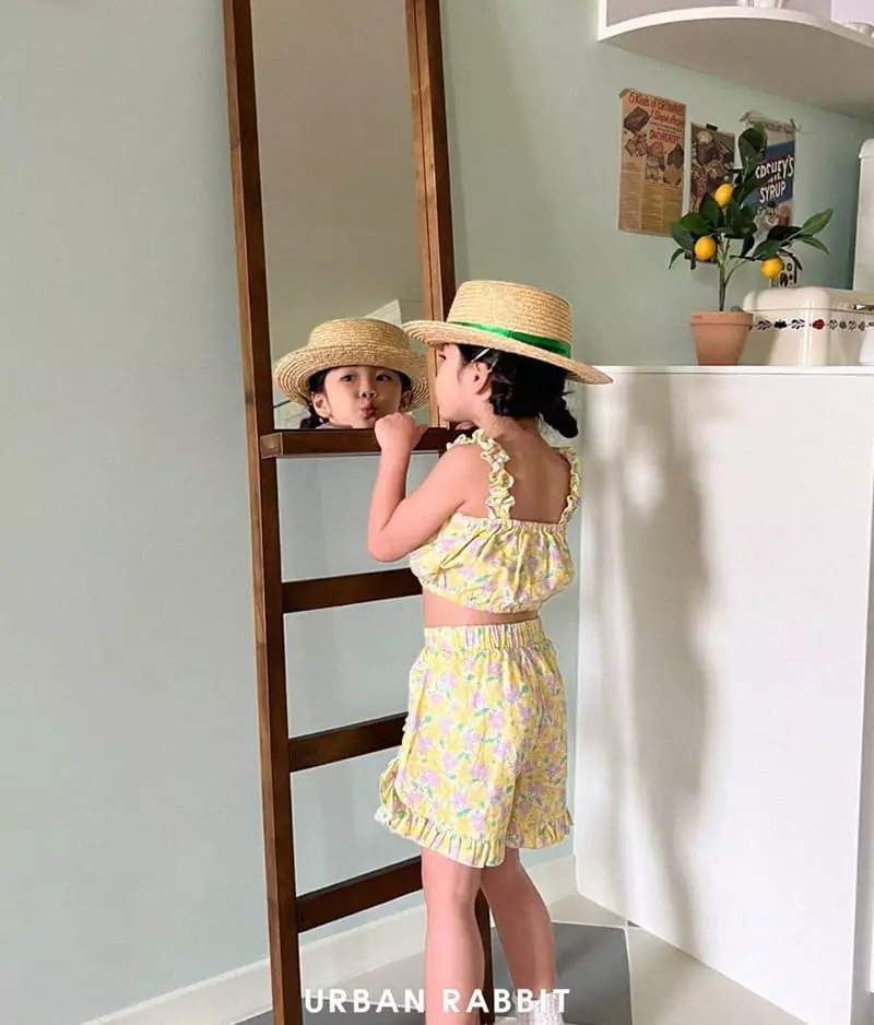 Urban Rabbit - Korean Children Fashion - #minifashionista - Aloha Frill Top Set Up - 4