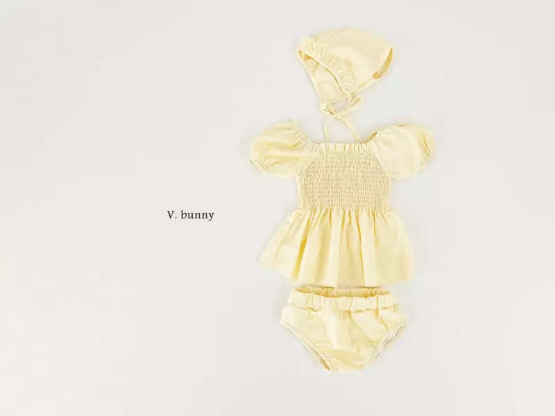 V Bunny - Korean Children Fashion - #minifashionista - Smocked Swimwear - 3