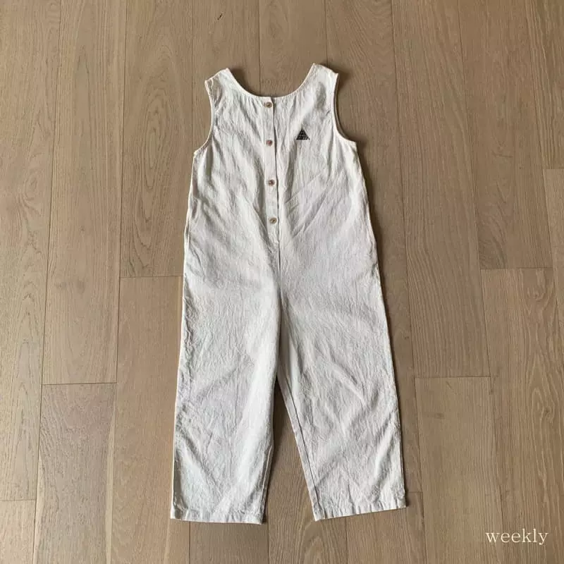Weekly - Korean Children Fashion - #fashionkids - Burmuda Linen Overalls - 2