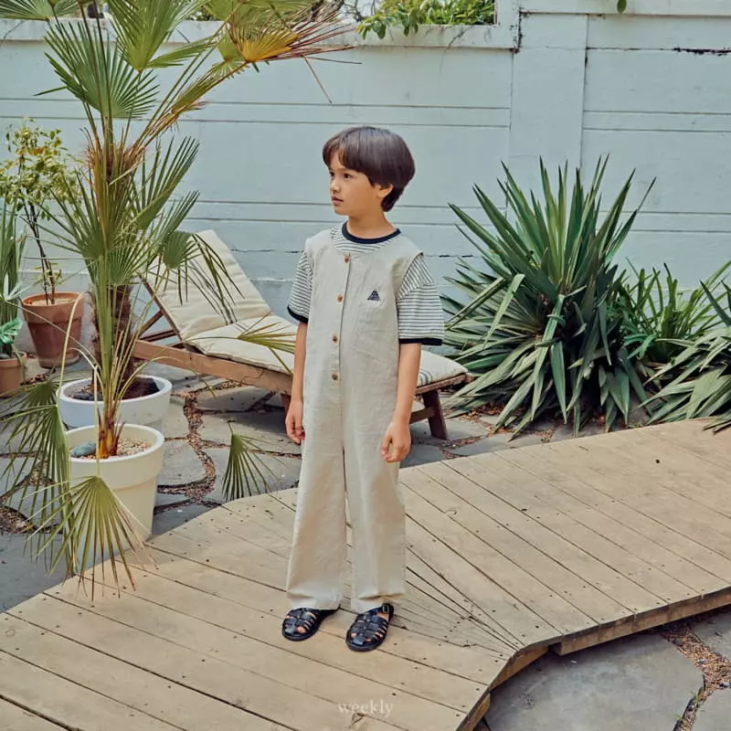 Weekly - Korean Children Fashion - #kidsshorts - Burmuda Linen Overalls - 3