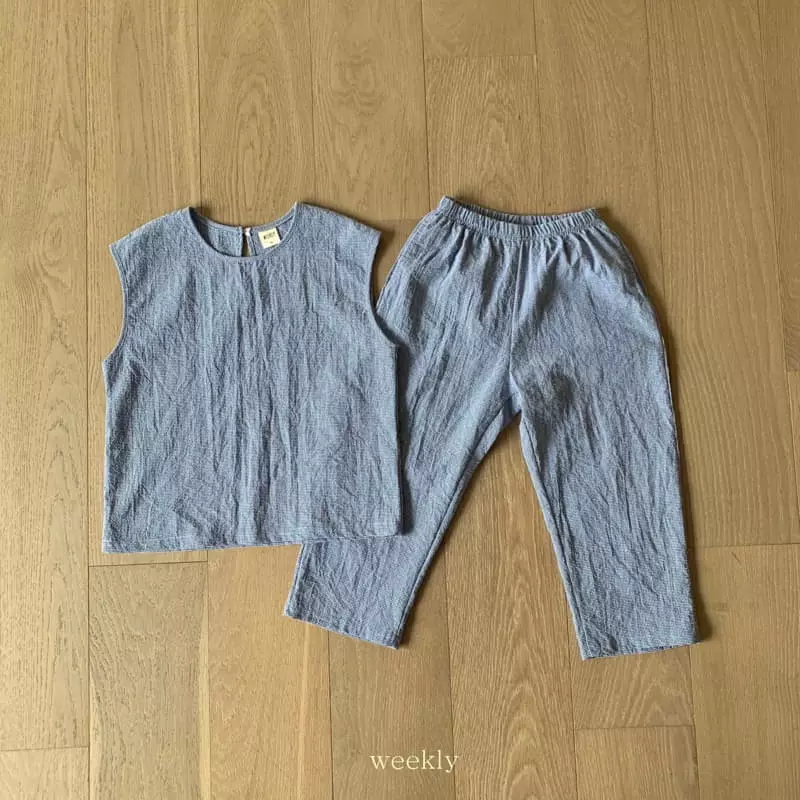 Weekly - Korean Children Fashion - #kidsshorts - Squar Top Bottom Set