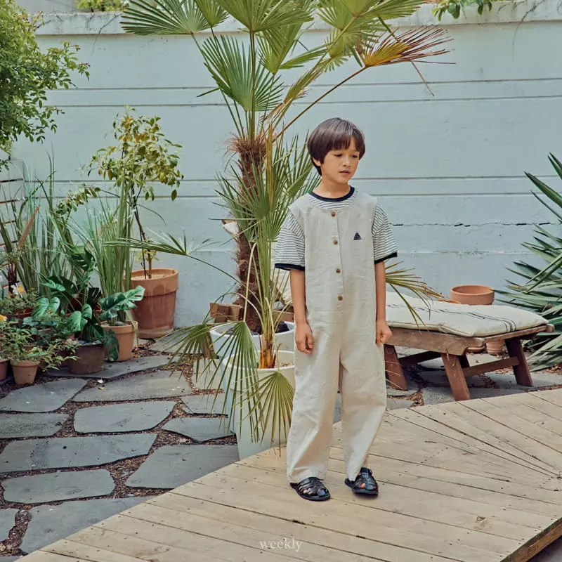 Weekly - Korean Children Fashion - #kidsshorts - Burmuda Linen Overalls - 4