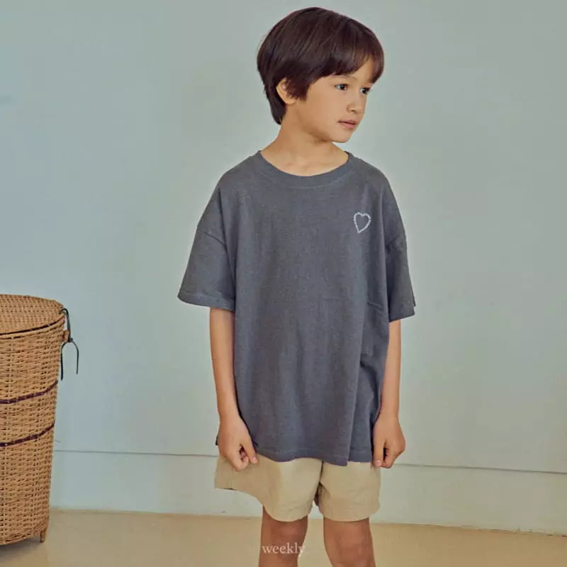 Weekly - Korean Children Fashion - #kidzfashiontrend - Heart Lettering Tee - 7