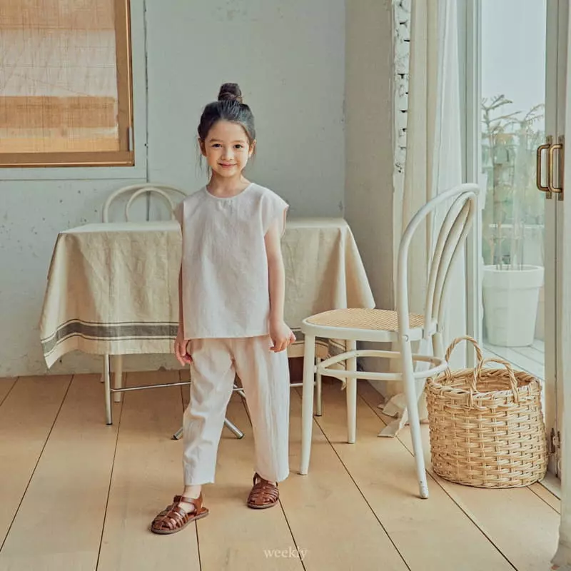 Weekly - Korean Children Fashion - #littlefashionista - Squar Top Bottom Set - 5