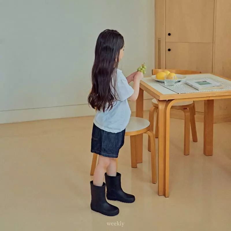 Weekly - Korean Children Fashion - #prettylittlegirls - Blue Denim Shorts - 5