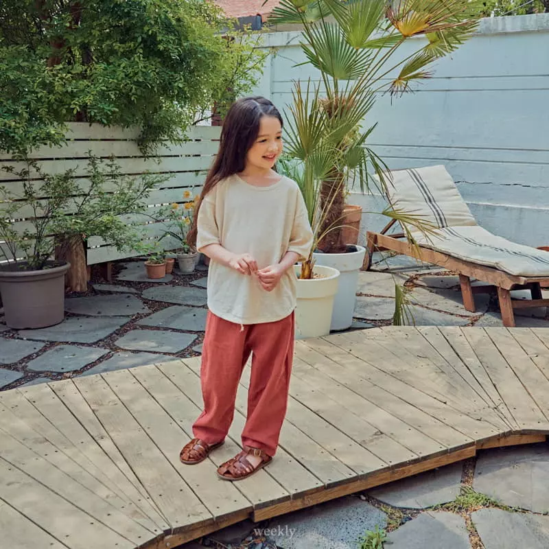 Weekly - Korean Children Fashion - #todddlerfashion - Something Linen Tee - 12