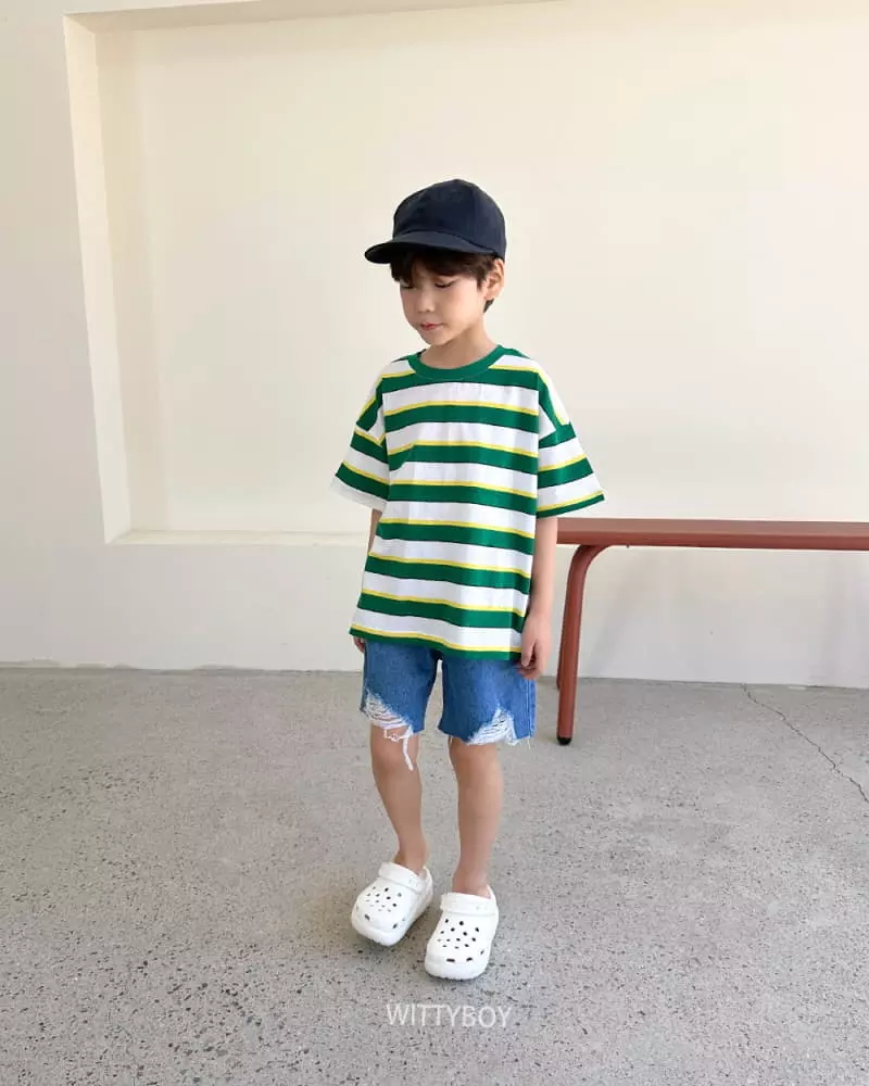 Witty Boy - Korean Children Fashion - #Kfashion4kids - Friend Stipes Tee - 3