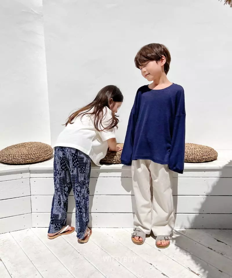 Witty Boy - Korean Children Fashion - #childofig - Maroon Linen Tee - 12