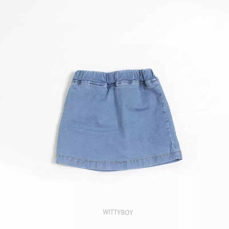 Witty Boy - Korean Children Fashion - #fashionkids - Bunny Denim Skirt - 3