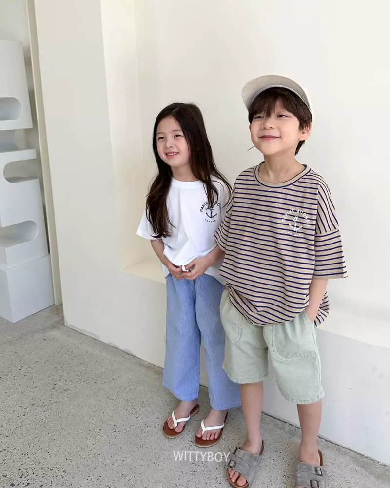 Witty Boy - Korean Children Fashion - #fashionkids - Marine Stripes Tee - 12