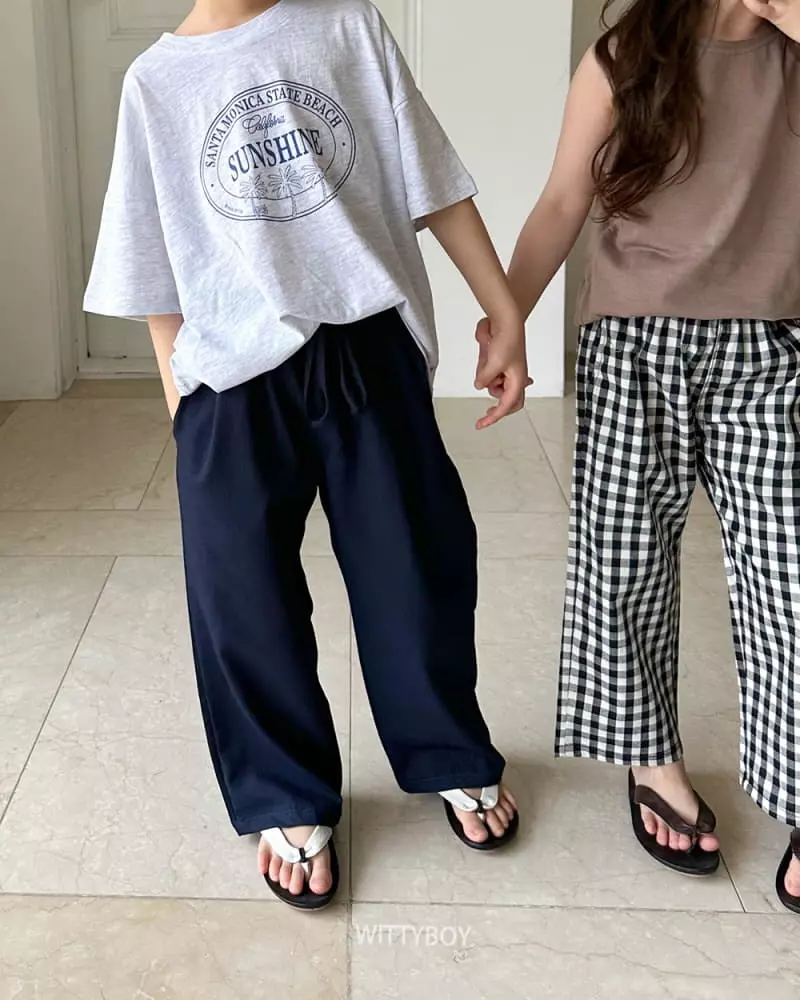 Witty Boy - Korean Children Fashion - #fashionkids - Momo Check Pants - 7