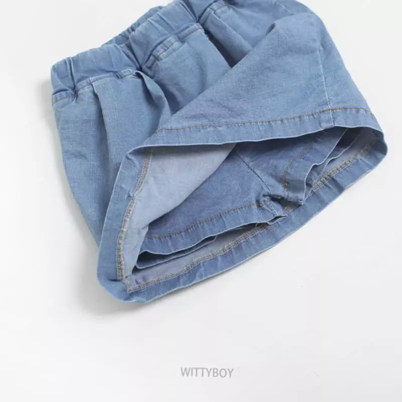 Witty Boy - Korean Children Fashion - #fashionkids - Bunny Denim Skirt - 4