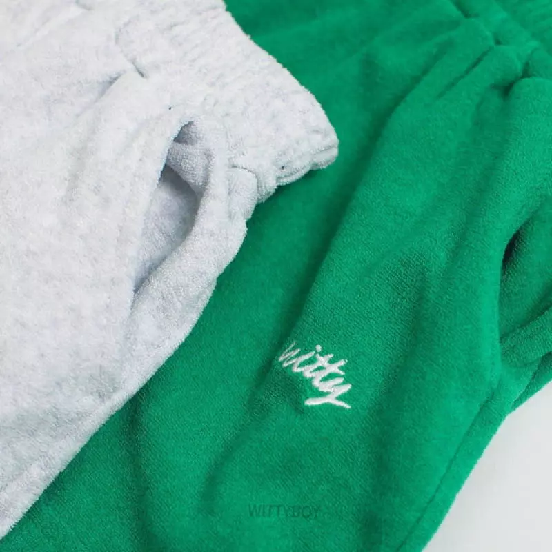 Witty Boy - Korean Children Fashion - #kidsshorts - W Terry Pants - 4