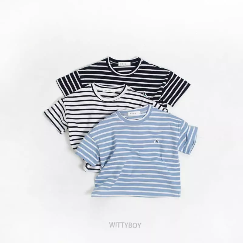 Witty Boy - Korean Children Fashion - #kidzfashiontrend - Sailing Stripes Tee